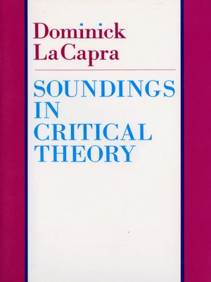 cover image of Soundings in Critical Theory